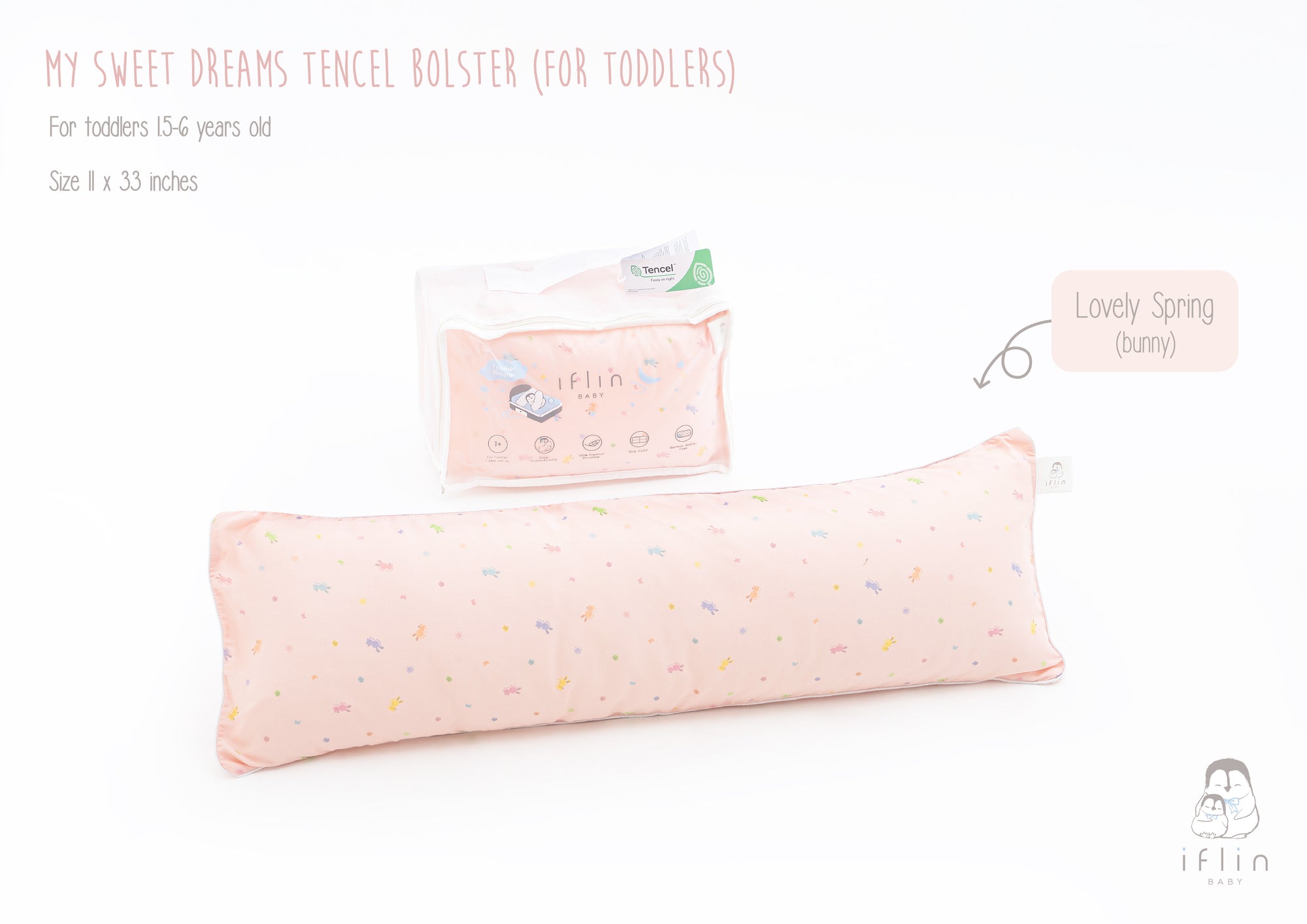 My Sweet Dreams Toddler Bolster (1.5–6 yrs old)