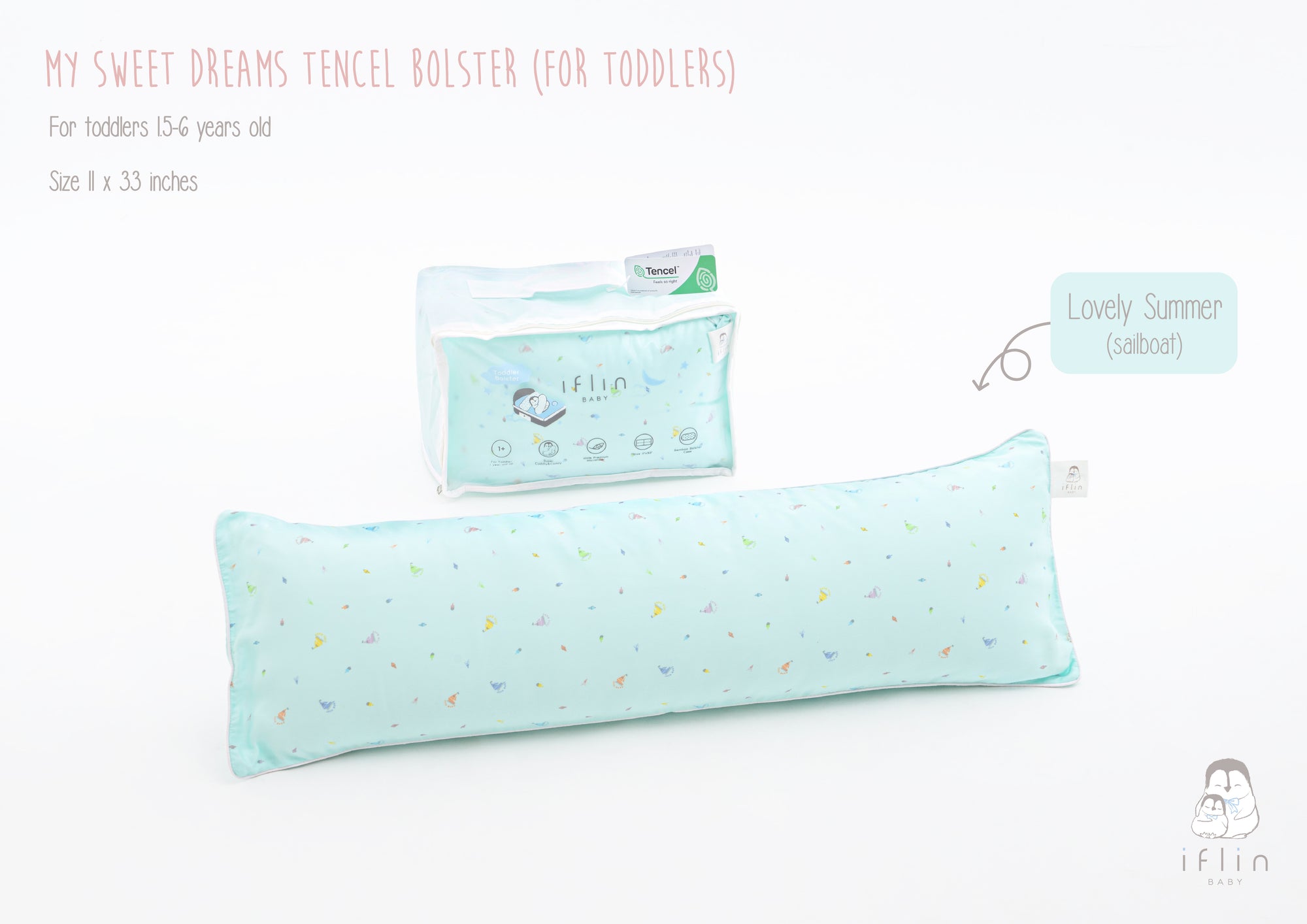 My Sweet Dreams Toddler Bolster (1.5–6 yrs old)