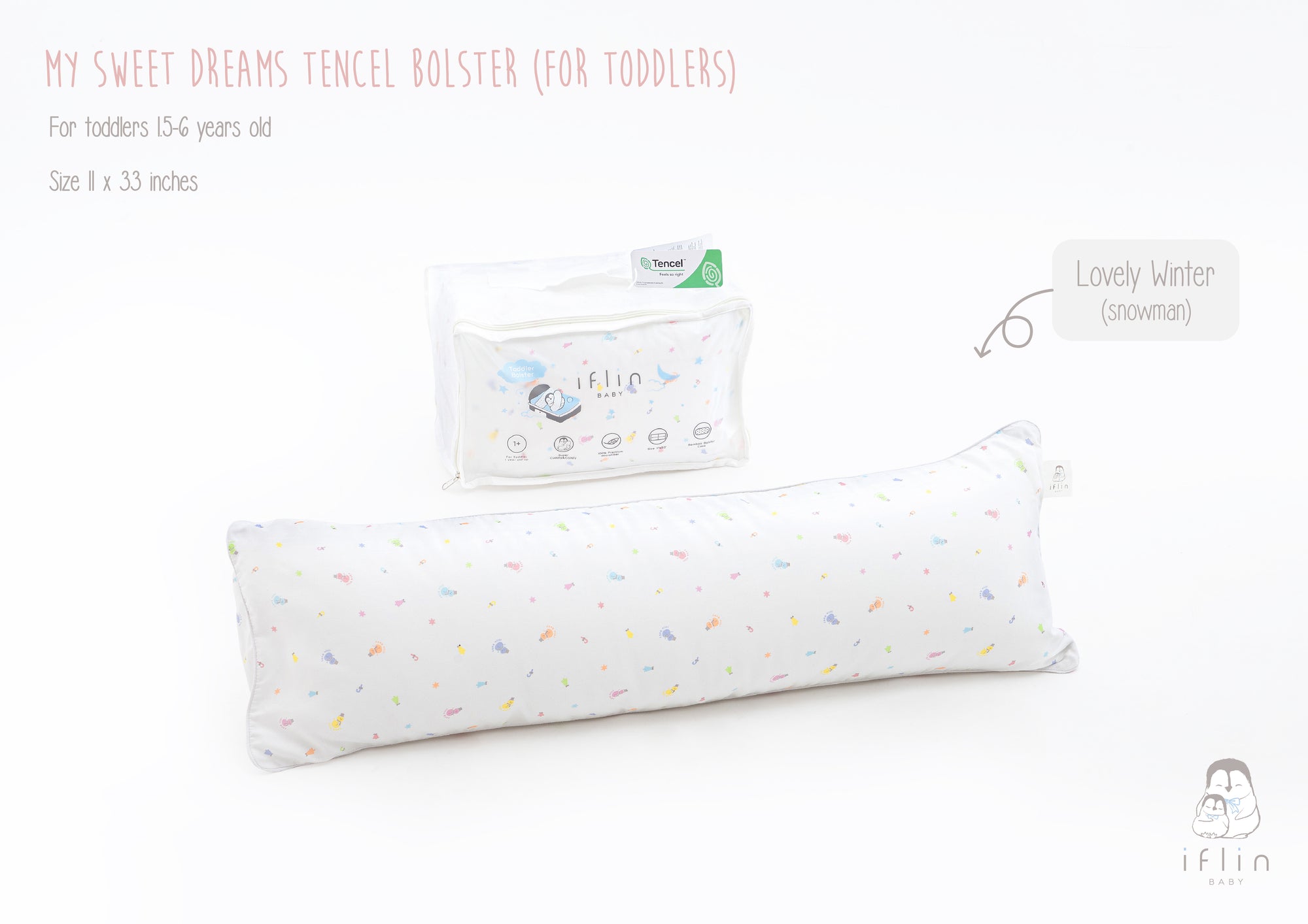 My Sweet Dreams Toddler Bolster (1.5–6 yrs old)