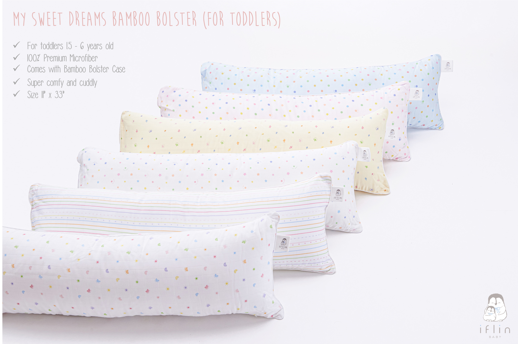 My Sweet Dreams Toddler Bolster (1.5–6 yrs old)