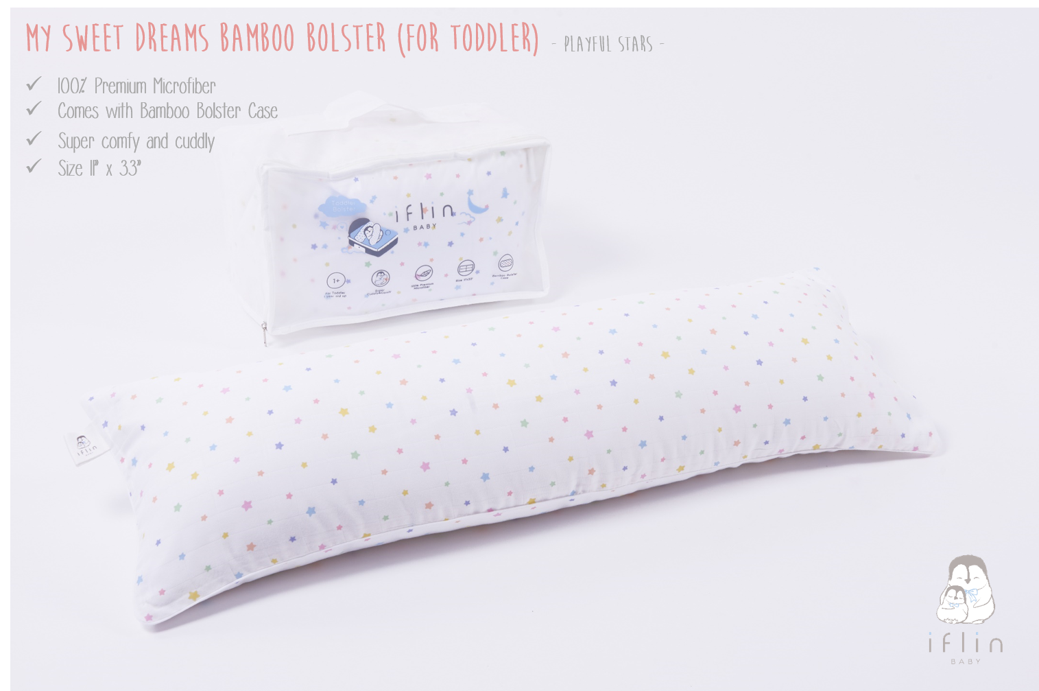 My Sweet Dreams Toddler Bolster (1.5–6 yrs old)